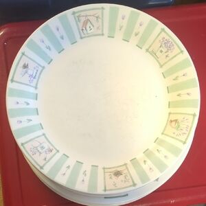 Pfaltzgraff Naturewood dinner plate with Blue Logo 10"